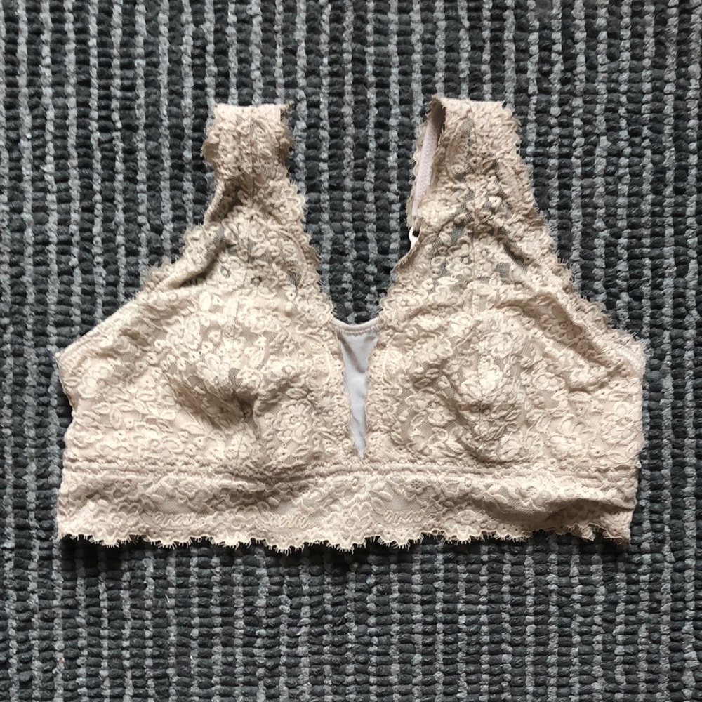 Aerie Eyelash Lace Plunge Bralette
